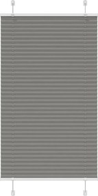 vidaXL Πλισέ περσίδα Ανθρακί 80x100 cm Πλάτος υφάσματος 79,4 cm