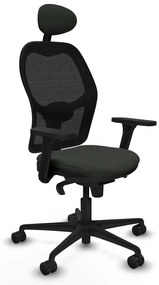 Καρέκλα γραφείου με κεφαλάρι Jorquera Piqueras y Crespo 3D036N1 Μαύρο