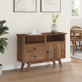 vidaXL Πλαϊνό γραφείο Φυσικό 100 x 30 x 68 εκ. Στερεό Ξύλο Τίκ