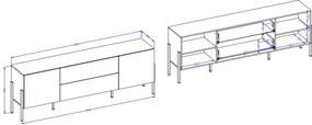 Έπιπλο τηλεόρασης Plum 2D2D-Leuko