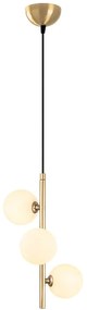 Φωτιστικό Οροφής Domino 942FLG1284 36x36x46cm 3xG9 10W Gold-White Opviq
