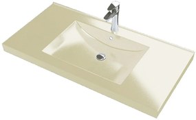 Νιπτήρας Sanitec Alba-Ocra-Μήκος 100 εκ.