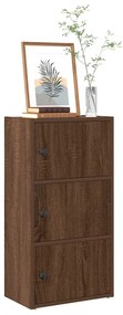 vidaXL Βιβλιοθήκη Καφέ Δρυς 40x24x77 εκ. από Επεξεργασμένο Ξύλο