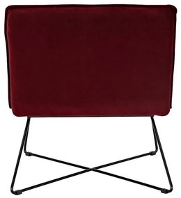 Πολυθρόνα Riverton 331, Κόκκινο, 81x70x78cm, Ταπισερί, Πόδια: Μεταλλικά