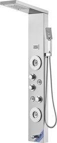 VEVOR Shower Panel Tower System 6 Modes LED &amp; Display Stainless Steel Rainfall