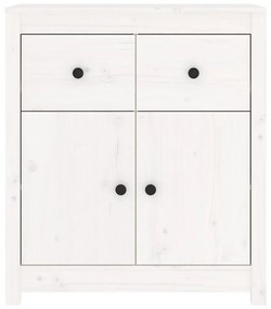vidaXL Συρταριέρα Λευκή 70 x 35 x 80 εκ. από Μασίφ Ξύλο Πεύκου