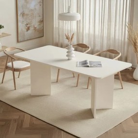 Τραπέζι Linza Megapap χρώμα λευκό 180x90x75εκ.