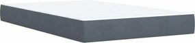 vidaXL Κρεβάτι box spring με στρώμα Σκούρο Γκρι 120 x 190 cm Βελούδο