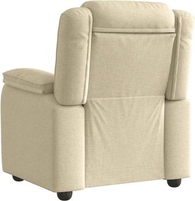 vidaXL Πολυθρόνα Ανακλινόμενη Κρεμ Υφασμάτινη