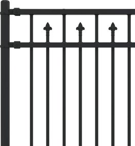 vidaXL Φράχτης με Άκρες Μαύρο 200 x 200 cm