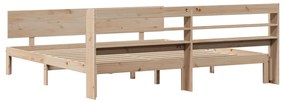 vidaXL Πλαίσιο Κρεβατιού με Κεφαλάρι 180x200 εκ. από Μασίφ Ξύλο Πεύκου