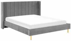 Κρεβάτι Berwyn 599, Διπλό, Γκρι, 180x200, Ταπισερί, Τάβλες για Κρεβάτι, 205x222x115cm, 63 kg | Epipla1.gr