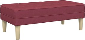 vidaXL παγκάκι με μαξιλάρι Κόκκινο 113 x 57 x 39 εκ. ύφασμα