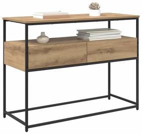 vidaXL Τραπέζι κονσόλας με συρτάρι Artisan Oak 100 x 40 x 75 cm