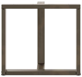 vidaXL Πόδια Τραπεζαρίας σε Σχήμα Τ, 2 τεμ. Μαύρο 70x35x(72-73) εκ. Ατσάλι
