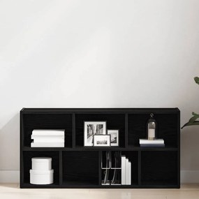 vidaXL Βιβλιοθήκη Μαύρη Δρυς 50x25x104 εκ. από Τεχνητό Ξύλο
