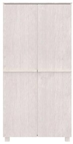 vidaXL Ντουλάπα HAMAR Λευκό 89 x 50 x 180 εκ. από Μασίφ Ξύλο Πεύκου