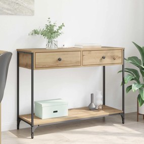 vidaXL Τραπέζι κονσόλας Artisan Oak 100 x 34,5 x 75 εκ.