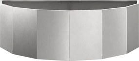 vidaXL Γλάστρα Ασημί 120 x 60 x 35 cm Ανοξείδωτο ατσάλι