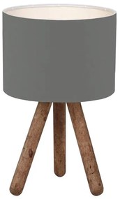 Επιτραπέζιο φωτιστικό PWL-1151 Ε27 ανθρακί-καρυδί Φ19x32εκ 19x19x32 εκ.