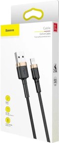 BASEUS Cable USB-A - Lightning, 2m, 1.5A, CAFULE (black+gold) - CALKLF-CV1