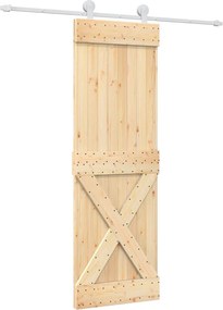 vidaXL Συρόμενη Πόρτα Φυσικό και Λευκό 70 x 210 cm