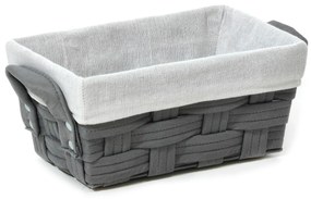 Καλάθι Αποθήκευσης Γκρι Polyester 28x17x13cm-06511352
