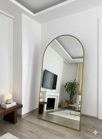 Stewehome Οβάλ Καθρέπτης Δαπέδου Μοντέρνου Σχεδιασμού -ΧΡΥΣΟ 180x100 cm