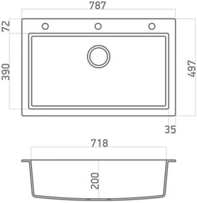 Νεροχύτης Sanitec 333-Granite Celtic Stone