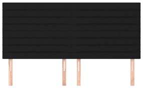 vidaXL Κεφαλάρι Μαύρο 200x5x118/128 εκ. Ύφασμα