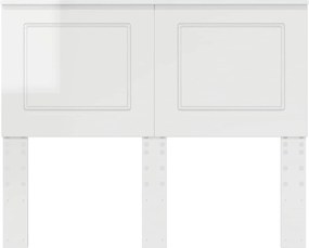 VidaXL Κεφαλάρι Λαμπερό Λευκό 100 cm Μηχανικά επεξεργασμένο ξύλο
