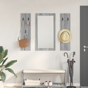 vidaXL Τοίχου Κρεμάστρα Επιτοίχιο Γκρι sonoma 96 x 1.5 x 90 εκ
