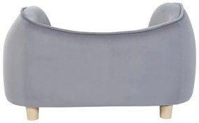 VEVOR Pet Sofa, Dog Couch for Small Dogs and Cats, Soft Velvety Dog Sofa Bed, 66 lbs Loading Cat Sofa, Dark Grey