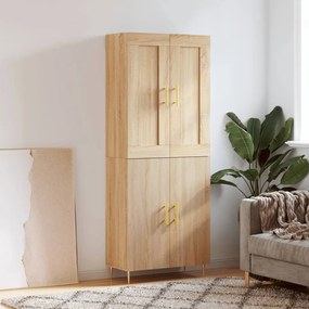 vidaXL Ντουλάπι Sonoma δρυς 69,5 x 34 x 180 εκ. από Επεξεργασμένο Ξύλο
