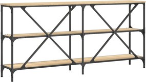vidaXL Τραπέζι Κονσόλα Sonoma Δρυς 160x30x75 εκ. Επεξ. Ξύλο/Σίδηρος