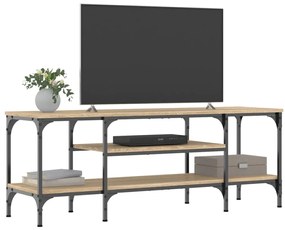vidaXL Έπιπλο Τηλεόρασης Sonoma Δρυς 121x35x45 εκ. Επεξ. Ξύλο/Σίδερο