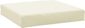 vidaXL Μαξιλάρι Παλέτας Κρεμ 60x60x9,5 εκ. Ύφασμα Oxford