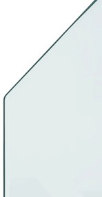 vidaXL Πλάκα Τζακιού Εξάγωνη 80 x 50 εκ. Γυάλινη