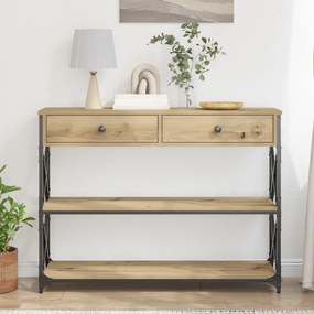 vidaXL Κονσόλα Τραπέζι artisan δρυς 100 x 28 x 75 εκ.