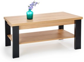 JENNA, c.table, natural hikora / black DIOMMI V-PL-JENNA-LAW-HIKORA/CZARNY