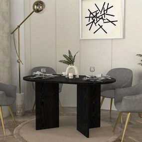 Τραπέζι Cortado Megapap χρώμα sencron black 138x80x75εκ.