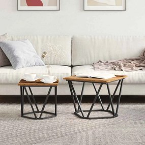 vidaXL Σετ βοηθητικά τραπεζάκια 2 pcs ανακυκλωμένο ξύλο