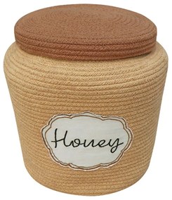 Καλάθι Αποθήκευσης Honey Pot LOR-BSK-HONEY Φ28x27cm Beige-Brown Lorena Canals Βαμβάκι-Πολυέστερ