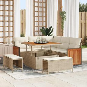 vidaXL Σετ Καναπέ Κήπου 8 pcs μπεζ και κρεμ 100 x 100 x 71 cm