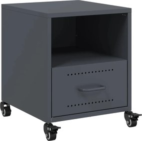 vidaXL Κομοδίνο Ανθρακί 36 x 39 x 43,5 εκ. από Χάλυβα