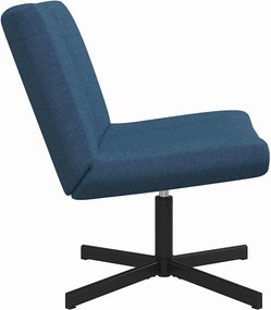 vidaXL Περιστρεφόμενη καρέκλα Μπλε 63 x 75 x 76 εκ ύφασμα
