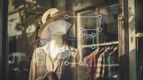 Intra Συλλεκτικό Ξύλινο Παζλ Plywood  4mm - Εμφάνιση μανεκέν στο κατάστημα μόδας Σε Ξύλινο Κουτί - Διαστάσεις Puzzle: 10x10 cm – 25 κομμάτια