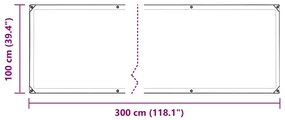 Κάλυμμα φυτών με οπές 1x3 m PVC