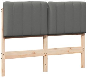 vidaXL Ταπετσαρισμένο κεφαλάρι Καφέ και Ανοιχτό Γκρι 120 cm