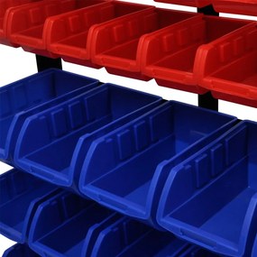 vidaXL Σύστημα οργάνωσης εργαλείων Μπλε &amp; κόκκινο